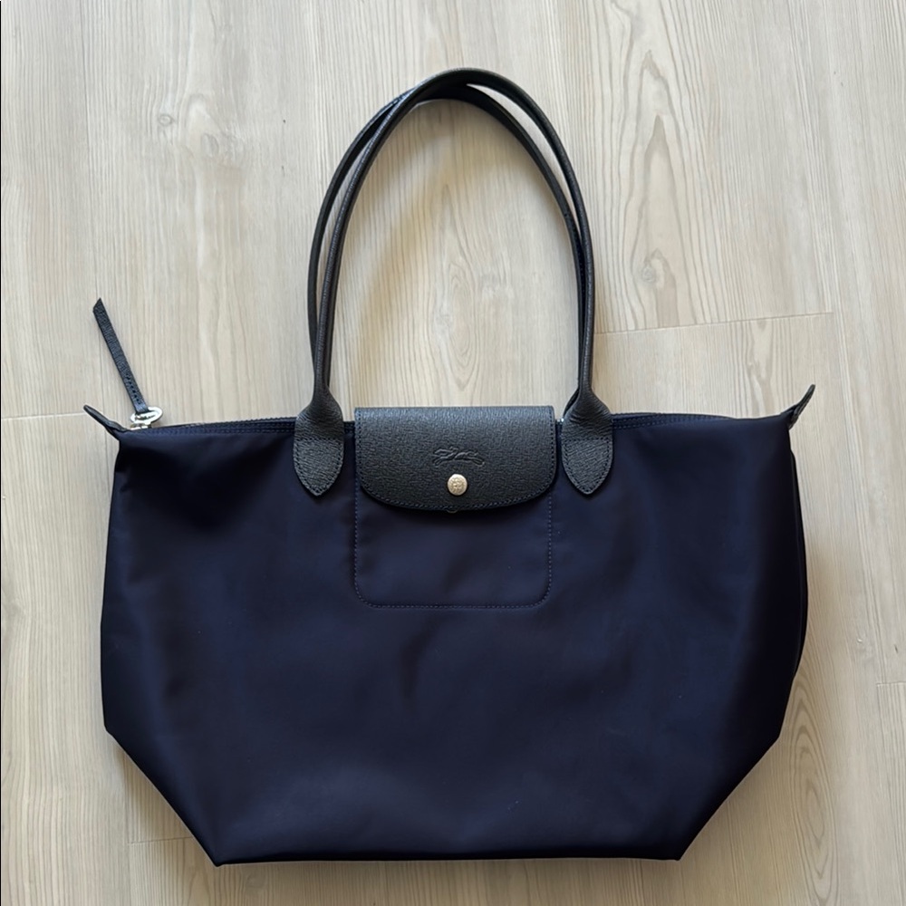 Longchamp Navy Le Pliage Tote Bag